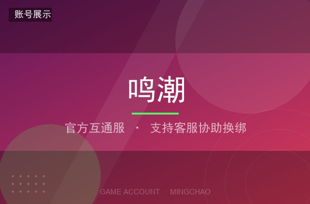 鸣潮 官方互通服 满命忌炎 专武满精 全角色